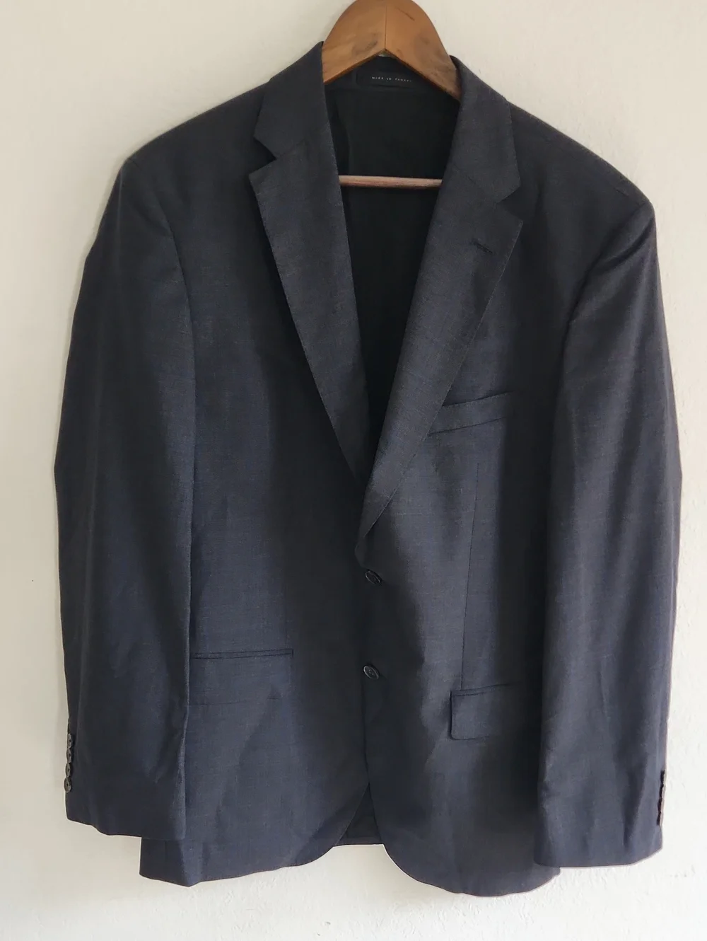 Hugo Boss Marzotto Italian Wool Stretch Blazer Jacket 42R Navy